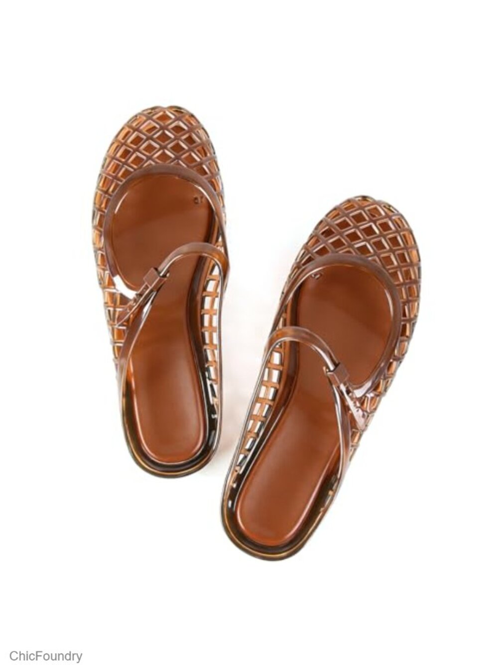 Womens Closed Toe Jelly Sandals Lightweight Waterproof Slingback Beach Flat